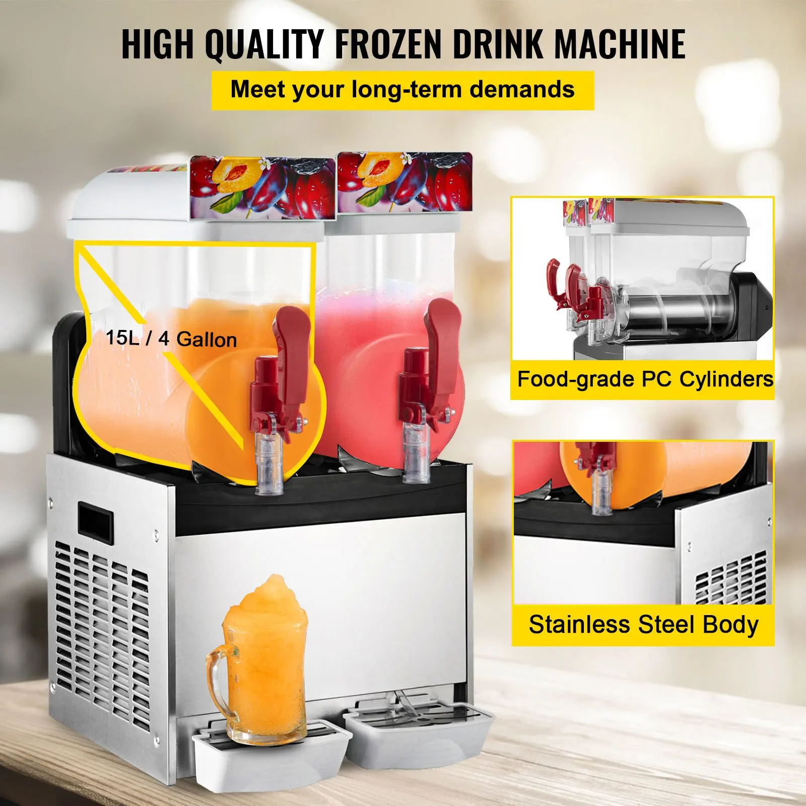 SIHAO 15Lx2 Tank Commercial Sl – Slushie Machine Vending recenzja i cena